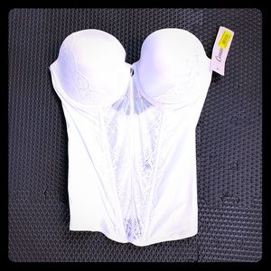 Bridal white lace corset 34D